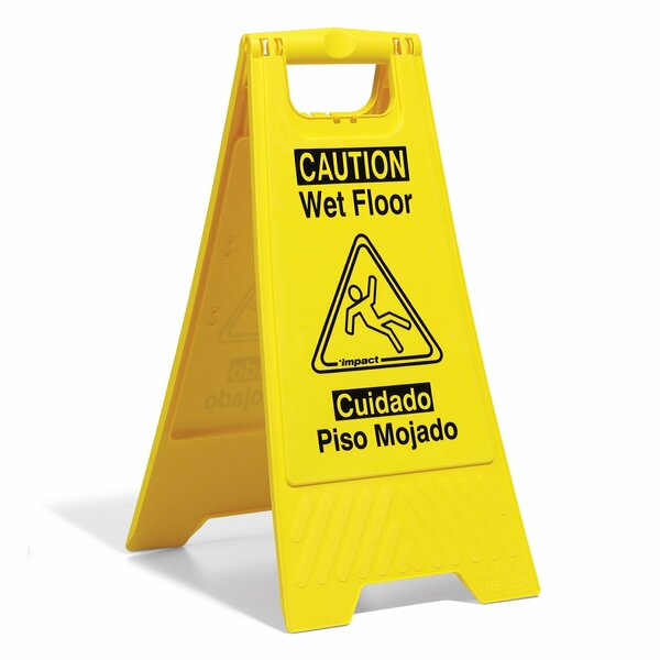 Impact Products Caution Wet Floor Sign 10.75" L x 1" W x 24.63" H SGN1041
